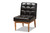 Sanford Mid-Century Modern Dark Brown Faux Leather Upholstered and Walnut Brown Finished Wood Dining Chair BBT8051.11-Dark Brown/Walnut-CC