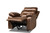 Beasely Modern and Contemporary Distressed Brown Faux Leather Upholstered Recliner RR5227-Dark Brown-Recliner