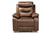 Beasely Modern and Contemporary Distressed Brown Faux Leather Upholstered Recliner RR5227-Dark Brown-Recliner