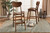 Katya Mid-Century Modern Walnut Brown Finished Wood 2-Piece Bar Stool Set RH378BP-Walnut Bent Seat-BS-2PK