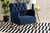 Eri Contemporary Glam and Luxe Navy Blue Velvet Upholstered and Walnut Brown Finished Wood Armchair RAC516-AC-Navy Blue Velvet/Walnut-CC