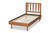 Kuro Modern and Contemporary Walnut Brown Finished Wood Twin Size Platform Bed Kuro-Ash Walnut-Twin