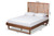 Marin Modern and Contemporary Walnut Brown Finished Wood Queen Size Platform Bed Marin-Ash Walnut-Queen