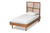 Romy Modern and Contemporary Walnut Brown Finished Wood Twin Size Platform Bed Romy-Ash Walnut-Twin