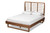 Lucie Modern and Contemporary Walnut Brown Finished Wood Queen Size Platform Bed Lucie-Ash Walnut-Queen