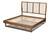 Lucie Modern and Contemporary Walnut Brown Finished Wood King Size Platform Bed Lucie-Ash Walnut-King