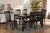 Erion Modern and Contemporary Dark Brown Finished Wood 7-Piece Dining Set Erion-Dark Brown-7PC Dining Set
