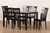 Erion Modern and Contemporary Dark Brown Finished Wood 7-Piece Dining Set Erion-Dark Brown-7PC Dining Set