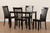 Erion Modern and Contemporary Dark Brown Finished Wood 5-Piece Dining Set Erion-Dark Brown-5PC Dining Set