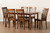 Erion Modern and Contemporary Walnut Brown Finished Wood 7-Piece Dining Set Erion-Walnut-7PC Dining Set