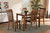 Erion Modern and Contemporary Walnut Brown Finished Wood 5-Piece Dining Set Erion-Walnut-5PC Dining Set