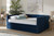 Larkin Modern and Contemporary Navy Blue Velvet Fabric Upholstered Full Size Daybed with Trundle CF9227-Navy Blue Velvet-Daybed-F/T