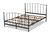 Lana Modern and Contemporary Black Finished Metal Full Size Platform Bed TS-Lana-Black-Full