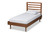 Ryo Mid-Century Modern Transitional Walnut Brown Finished Wood Twin Size Platform Bed Ryo-Ash Walnut-Twin