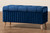 Hanley Modern and Contemporary Navy Blue Velvet Fabric Upholstered and Walnut Brown Finished Wood Storage Ottoman HY2A19B046S-Navy Blue Velvet-Otto