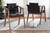 Marcena Mid-Century Modern Black Imitation Leather Upholstered and Walnut Brown Finished Wood 2-Piece Dining Chair Set RDC828-Black/Walnut-DC