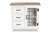 Faron Classic and Traditional Farmhouse Two-Tone Distressed White and Oak Brown Finished Wood 3-Drawer Storage Cabinet 18Y1005-Oak/White-Cabinet