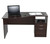 29.5" Espresso Melamine And Engineered Wood Curved Top Desk (249791)