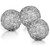 3" X 3" X 3" Shiny Nickel/Silver Wire - Spheres Box Of 3 (354588)
