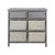 30" X 13" X 28" Grey Wood Mdf Water Hyacinth 2-Drawer, 4-Basket Accent Cabinet (354553)