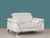 31" Fashionable White Leather Chair (329686)