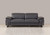 31" Tasteful Dark Grey Leather Sofa (329680)