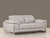 31" Tasteful Light Grey Leather Loveseat (329683)