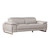 31" Tasteful Light Grey Leather Sofa (329684)