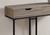 32" Dark Taupe Mdf And Black Metal Accent Table (333250)