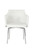 32" White Leatherette And Steel Dining Chair (283464)