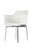 32" White Leatherette And Steel Dining Chair (283464)