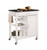 32" X 19" X 34" Black And White Rubber Wood Kitchen Cart (286677)