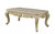 32" X 60" X 20" Marble Antique White Wood Poly-Resin Coffee Table (347424)