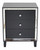 34" Black Accent Cabinet With 3 Drawers And With Antiqued Mirror Accents (319821)