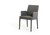 34" Grey Leatherette And Metal Dining Chair (283458)
