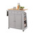 35" X 18" X 34" Natural And Gray Rubber Wood Kitchen Cart (286674)