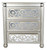 37" Antique Silver And Gold Accent Cabinet With 3 Drawers And Mirrored Glass (319835)