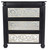 37" Black And Silver Accent Cabinet With 3 Drawers And Mirrored Glass (319834)