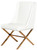 37" White Leatherette And Rosegold Steel Dining Chair (284232)