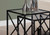 38" Black Nickel Metal And Tempered Glass Two Pieces Nesting Table Set (333204)