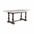 38" X 72" X 31" White Marble Weathered Espresso Wood Dining Table (347309)