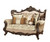 41" X 70" X 51" Fabric Walnut Upholstery Wood Leg/Trim Loveseat W/5 Pillows (348226)