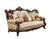 42" X 90" X 51" Fabric Walnut Upholstery Wood Leg/Trim Sofa W/7 Pillows (348225)