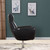43" Contemporary Black Leather Lounge Chair (329697)