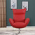 43" Contemporary Red Leather Lounge Chair (329693)