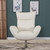 43" Contemporary White Leather Lounge Chair (329696)
