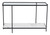 46.1" X 15" X 29.9" Clear, White & Matte Black, Tempered Glass, Marble, Steel, Console Table (364438)