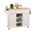 47" X 18" X 34" Natural And White Kitchen Island (286672)