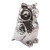 6.5" X 7.9" X 10.6" Silver Owl Figurine Or Decor (295058)