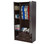 71.2" Espresso Melamine And Engineered Wood Wardrobe With 3 Doors (249830)